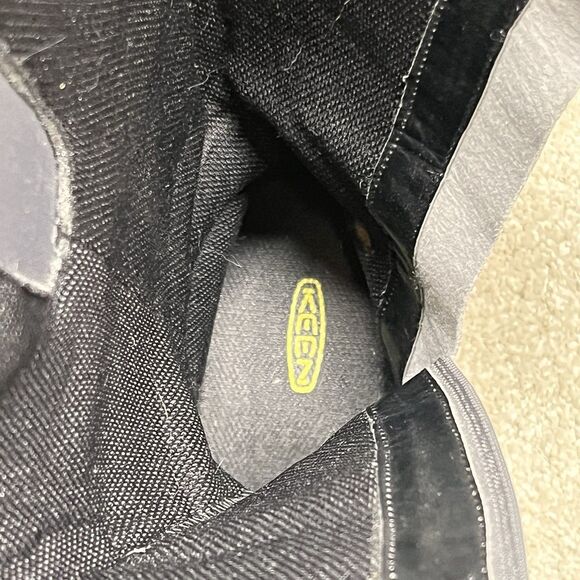 Keen Bern Baby Tall Riding Boots Women’s 7 Gray Leather Zipper Wedge Heels - Picture 12 of 16